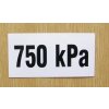 značka tlaku 750kPa samolepka