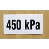 značka tlaku 450kPa samolepka