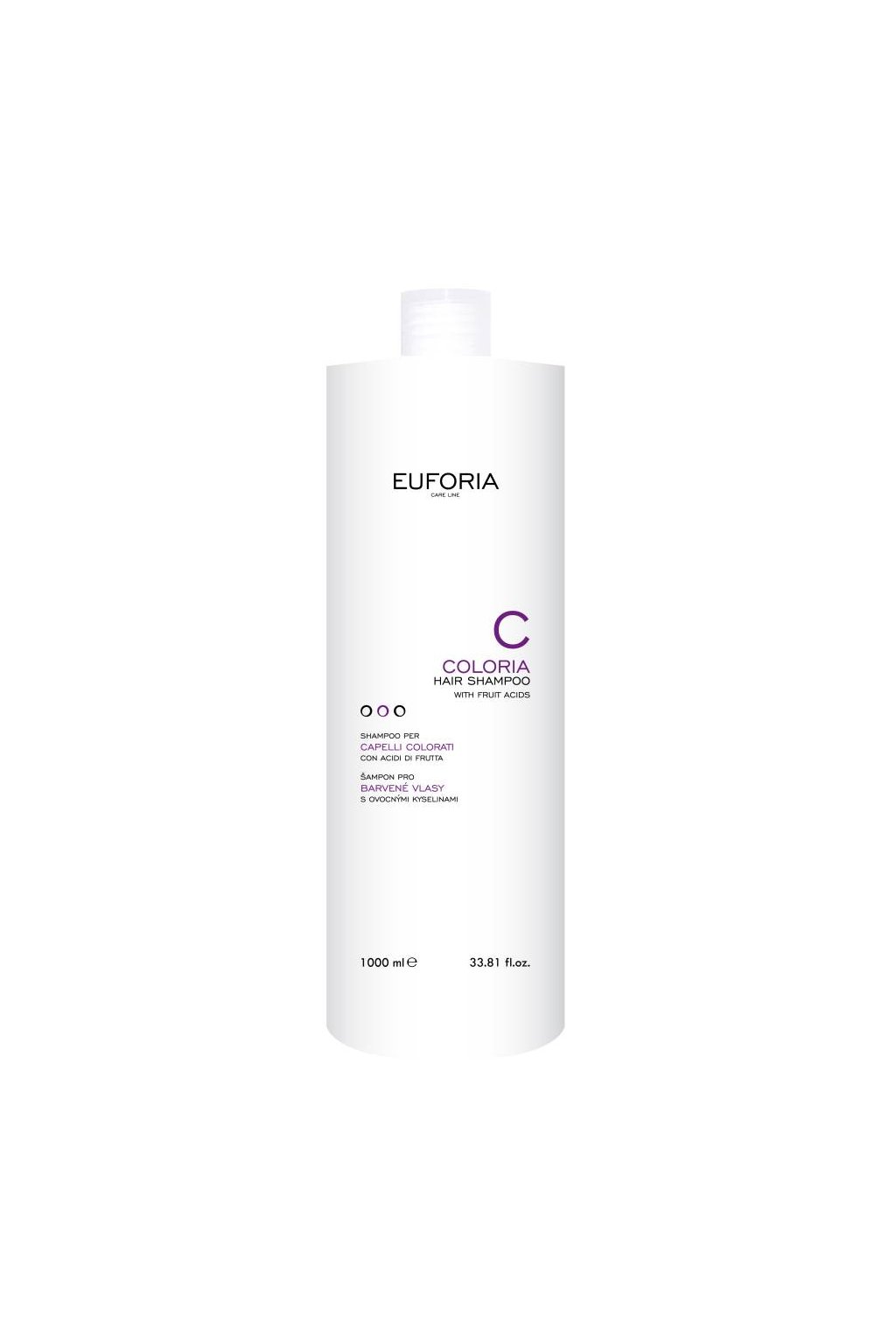 Euforia COLORIA Šampon pro barvené vlasy, ochranný s ovocnými kyselinami 1000ml