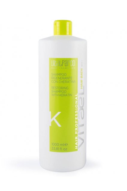 Vitael KERATIN Šampon "K" regenerační pro suché, barvené a poškozené vlasy 1000ml