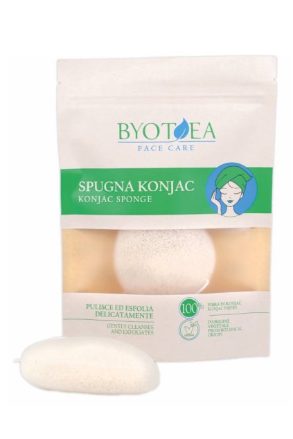 Byotea Greenergy Čistící houbička na obličej Konjac 1ks