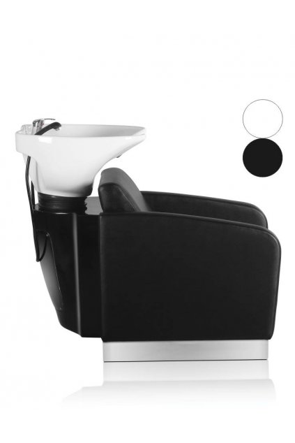 Mycí BOX ELEGANCE keramika bílá, koženka černá (Báze Světlá)