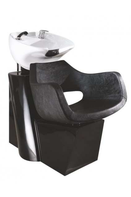 Mycí BOX ENDI keramika bílá, koženka černá (Báze Černá)