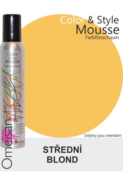 Omeisan Barevná pěna tužící Mittelblond 200ml Střední blond