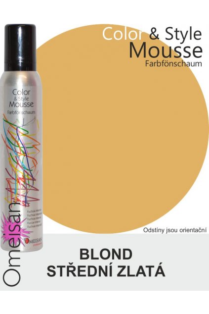 Omeisan Barevná pěna tužící Mittelgoldblond 200ml Blond střední zlatá