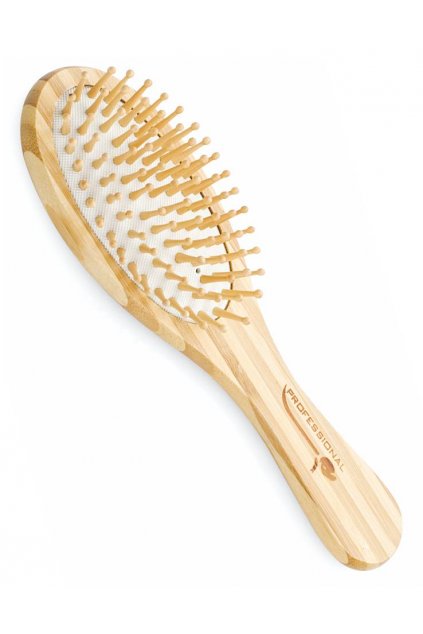 Kartáč Spa beauty na vlasy střední dřevěný ovál, dřevěné masážní trny