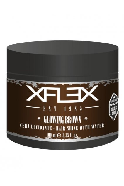 Xflex GLOWING BROWN Modelovací vosk s extra leskem s kořenovými extrakty 100ml