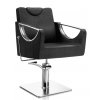 Křeslo HAIR CROWN polohovací opěradlo a opěrka, hydraulika s brzdou, koženka černá (Báze Hvězdice)