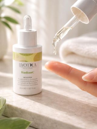 ✨ Rozjasněná, sjednocená a pevnější pleť? Tenhle booster si zamilujete už po prvních dnech ✨🍊 💛 Byotea RADIANC Booster s...