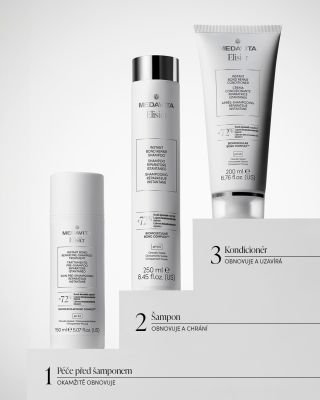 ✨ 3 kroky. Okamžitý rozdíl. Nový Elisièr Instant Bond Repair obnovuje vlasové vazby už po první aplikaci. 🔬 Až +72 %...