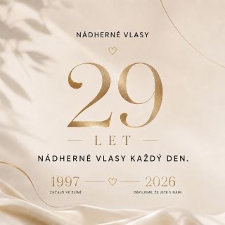 29 let NÁDHERNÝCH VLASŮ . 🤍 Od roku 1997 jsme tu pro kadeřníky, kosmetičky i pro vás – od prvního obchodu ve Zlíně až po...