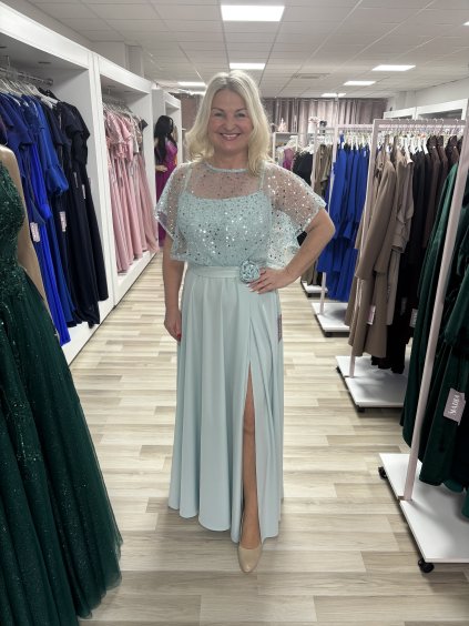 Dlhé šaty s trblietavým vŕškom