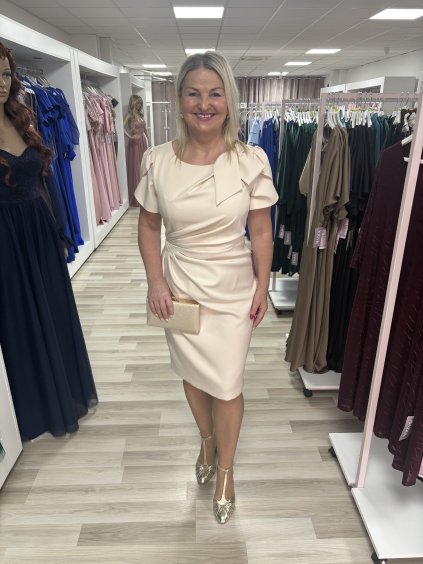 Krátke Florance šaty vo vanilkovej farbe