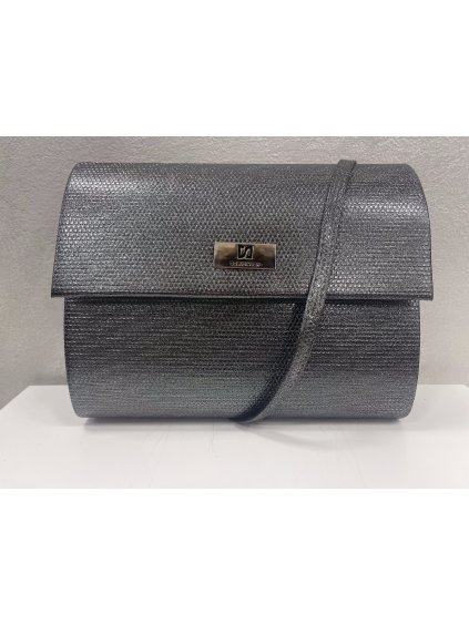 Listová kabelka v sivo-striebornej farbe s jemným odleskom