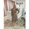 Midi šaty Jennifer v capuccino farbe