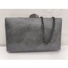 Spoločenská kabelka  tmavo sivá s jemnými trblietkami