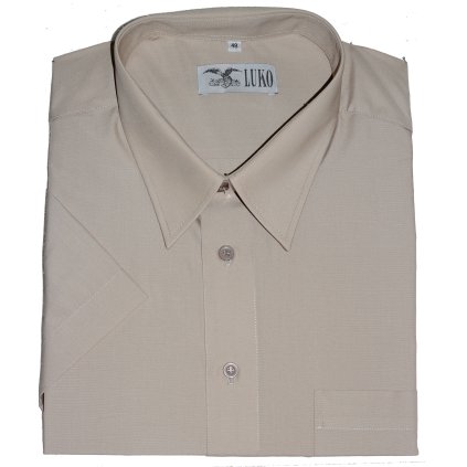 Košile krátký rukáv -  béžová