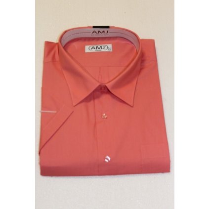 Košile krátký rukáv - lososová