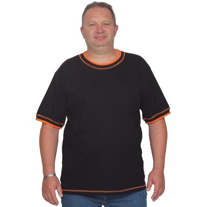 Triko Ondra krátký rukáv černá s oranžovou