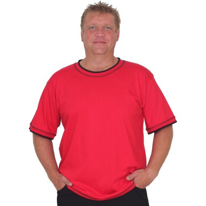 Triko Ondra krátký rukáv červená s černou