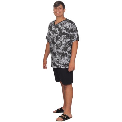 Pyžamo krátké šedá batika