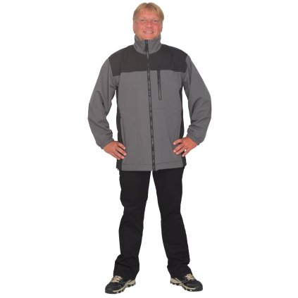 Softshellová bunda šedá s černou