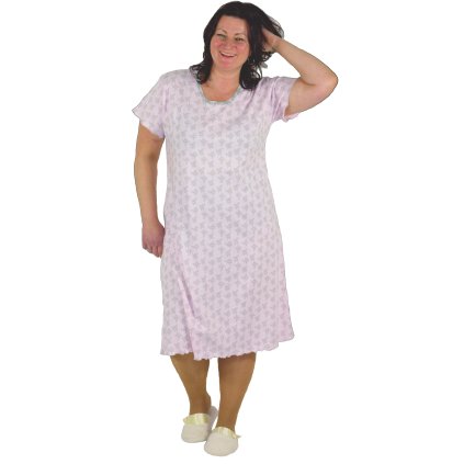 Laura noční košile růžová + vzor