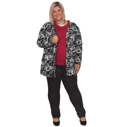 Silvie kardigan šedobílý