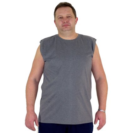 Triko bez rukávů Karel tmavě šedý melír