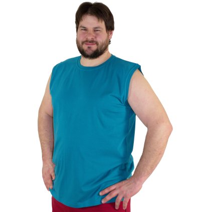 Triko bez rukávů Karel petrolej