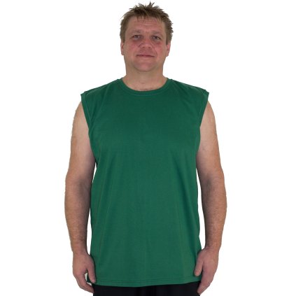 Triko bez rukávů Karel tmavě zelené