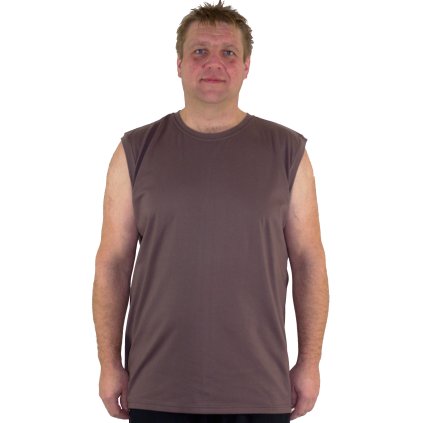 Triko bez rukávů Karel hnědé