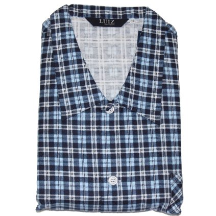 Pyžamo dlouhé celopropínací flanelové