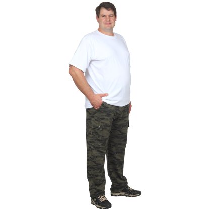 Tepláky kapsáče khaki maskáč