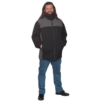 Softshellová bunda černá a šedá