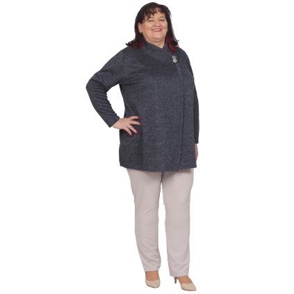 Kloda kabátek modrošedý melír