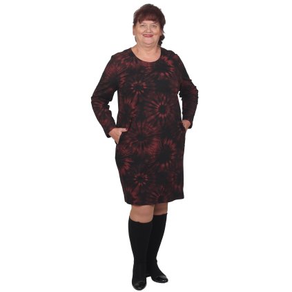 Lenka pouzdrové šaty černo bordové