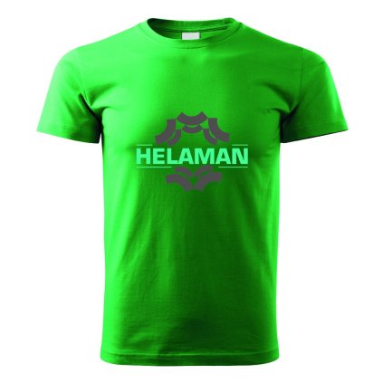 Triko s potiskem A středně zelená