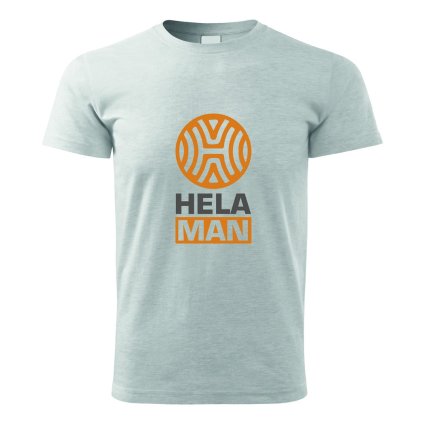 Triko s potiskem B světle šedý melír