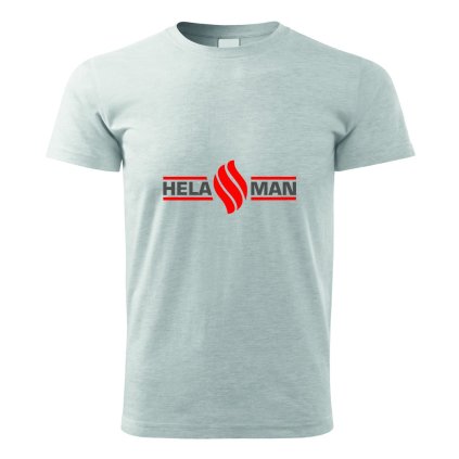 Triko s potiskem C světle šedý melír