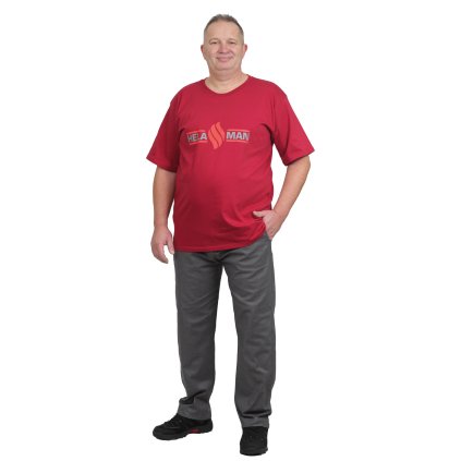 46 Triko s potiskem a Libor kalhoty šedé 081 web