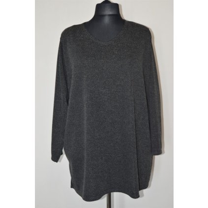 1120 šedo-černý svetřík, 4XL