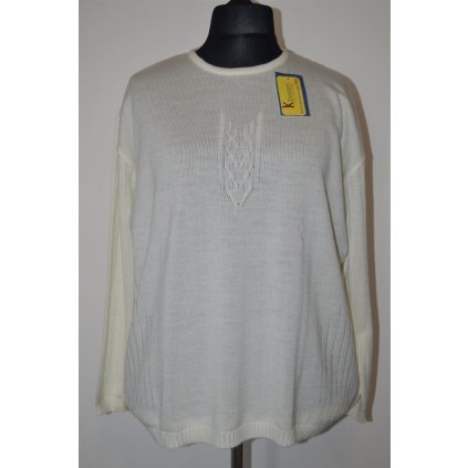 1663 krémový svetřík, vel.4 XL