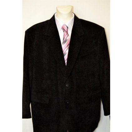 4475 Sako černé, UNI kord ( manžestr) - obvod hrudníku: 132 - 168 cm