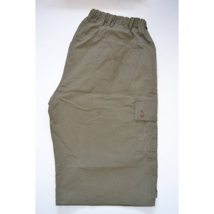 4522 Khaki kraťasy - kapsáče, do gumy - obvod pasu: 120 - 130 cm
