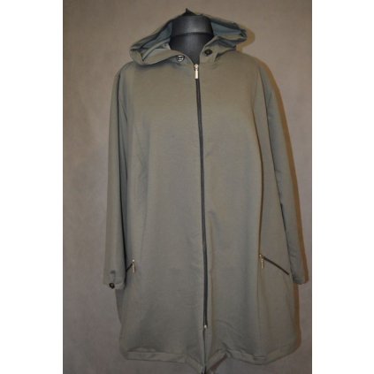 1421 MAXI mikina na zip s kapucí, obvod hrudníku: 150 - 210 cm