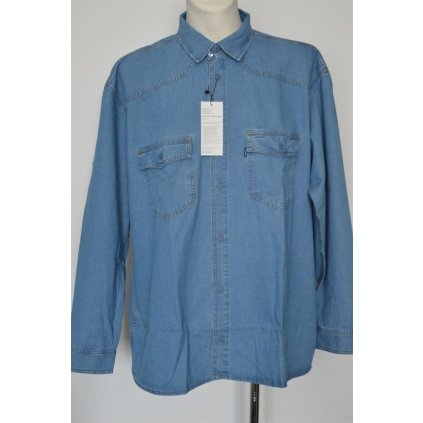 4383 Pánská rifl.košile dl. rukáv,vel.4XL-6XL