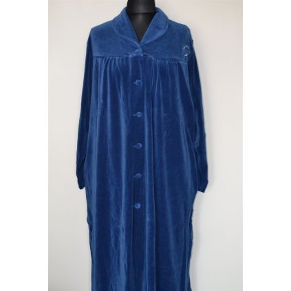 1667 Dámský župan, sametový, na knoflíky - vel. 4XL