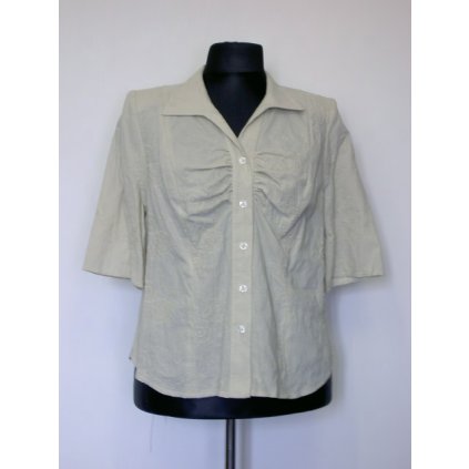 1426  Halena béžová, fazonka s výšivkami,v.50,52 - SLEVA!!!