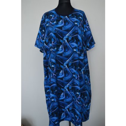1472  šaty pestré, rozšířené, vel. 3XL-5XL